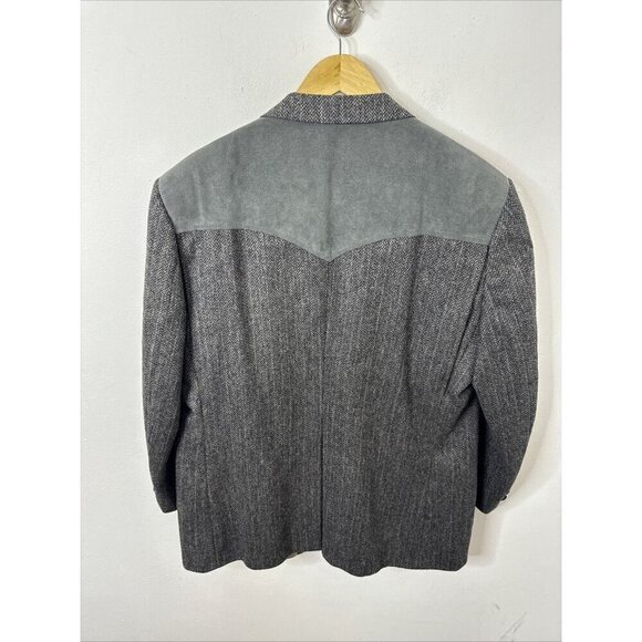 Dallas Paragon Men 48S Short Gray Western Blazer Sports Coat Cowboy - Picture 4 of 8